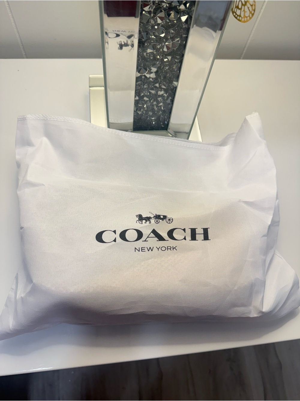 Coach Woven Straw Shoulder Bag in Brown and Natural - Picture 6 of 6